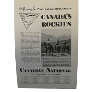 Vintage 1934 Canadian National The Triangle Tour Ad Advertisement